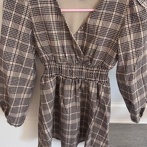 Elegant Plaid Kids Formal Dress